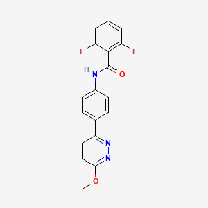 molecular formula C18H13F2N3O2 B2641258 2,6-difluoro-N-[4-(6-methoxypyridazin-3-yl)phenyl]benzamide CAS No. 941941-10-2