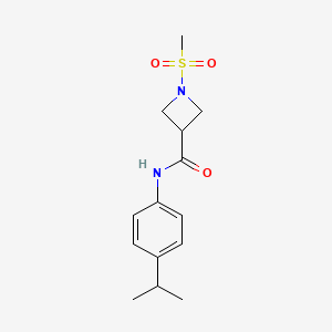 molecular formula C14H20N2O3S B2641299 N-(4-isopropylphenyl)-1-(methylsulfonyl)azetidine-3-carboxamide CAS No. 1428374-71-3