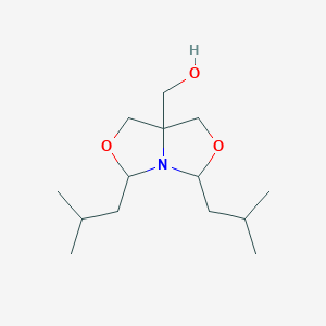 molecular formula C14H27NO3 B2641306 [3,5-bis(2-methylpropyl)-1H-[1,3]oxazolo[3,4-c][1,3]oxazol-7a(7H)-yl]methanol CAS No. 956763-68-1