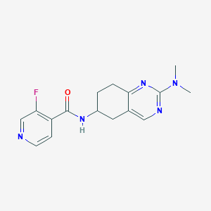 molecular formula C16H18FN5O B2641313 N-[2-(dimethylamino)-5,6,7,8-tetrahydroquinazolin-6-yl]-3-fluoropyridine-4-carboxamide CAS No. 2097890-33-8