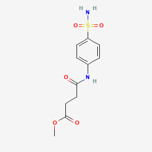 molecular formula C11H14N2O5S B2641348 Methyl 4-oxo-4-(4-sulfamoylanilino)butanoate CAS No. 161388-94-9
