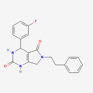 4-(3-fluorophenyl)-6-phenethyl-3,4,6,7-tetrahydro-1H-pyrrolo[3,4-d]pyrimidine-2,5-dione