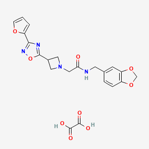 N-(benzo[d][1,3]dioxol-5-ylmethyl)-2-(3-(3-(furan-2-yl)-1,2,4-oxadiazol-5-yl)azetidin-1-yl)acetamide oxalate