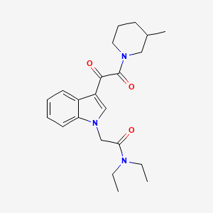 N,N-diethyl-2-[3-[2-(3-methylpiperidin-1-yl)-2-oxoacetyl]indol-1-yl]acetamide