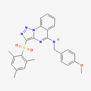 N-(4-methoxybenzyl)-3-[(2,4,6-trimethylphenyl)sulfonyl][1,2,3]triazolo[1,5-a]quinazolin-5-amine