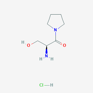 (2S)-2-amino-3-hydroxy-1-(pyrrolidin-1-yl)propan-1-one hydrochloride