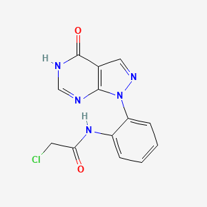 2-Chloro-N-[2-(4-oxo-5H-pyrazolo[3,4-d]pyrimidin-1-yl)phenyl]acetamide