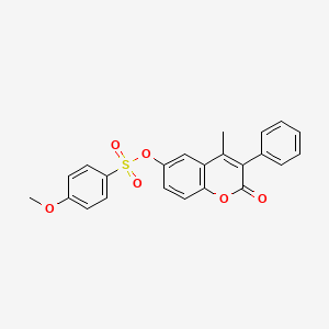 4-methyl-2-oxo-3-phenyl-2H-chromen-6-yl 4-methoxybenzenesulfonate