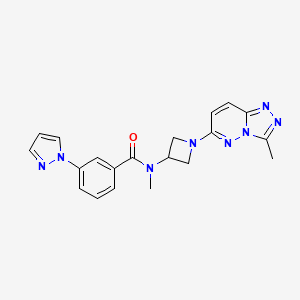 N-methyl-N-(1-(3-methyl-[1,2,4]triazolo[4,3-b]pyridazin-6-yl)azetidin-3-yl)-3-(1H-pyrazol-1-yl)benzamide