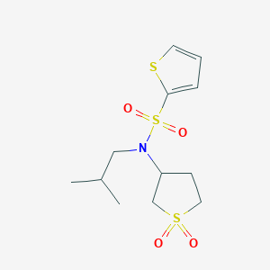 molecular formula C12H19NO4S3 B2641400 N-(1,1-dioxo-1lambda6-thiolan-3-yl)-N-(2-methylpropyl)thiophene-2-sulfonamide CAS No. 851458-44-1