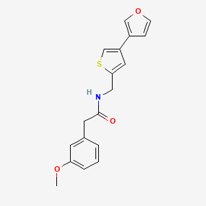 molecular formula C18H17NO3S B2641402 N-{[4-(furan-3-yl)thiophen-2-yl]methyl}-2-(3-methoxyphenyl)acetamide CAS No. 2380056-58-4