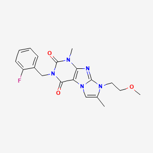 2-[(2-Fluorophenyl)methyl]-6-(2-methoxyethyl)-4,7-dimethylpurino[7,8-a]imidazole-1,3-dione