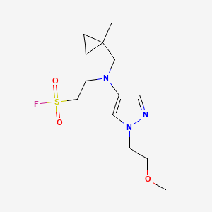 2-[[1-(2-Methoxyethyl)pyrazol-4-yl]-[(1-methylcyclopropyl)methyl]amino]ethanesulfonyl fluoride