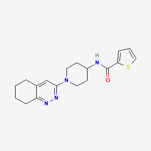 molecular formula C18H22N4OS B2641445 N-[1-(5,6,7,8-tetrahydrocinnolin-3-yl)piperidin-4-yl]thiophene-2-carboxamide CAS No. 2034319-88-3