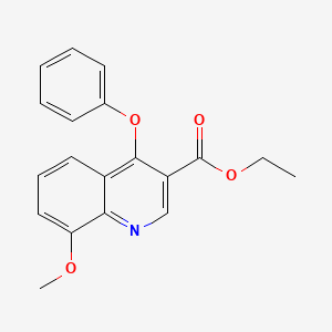molecular formula C19H17NO4 B2641449 Ethyl 8-methoxy-4-phenoxyquinoline-3-carboxylate CAS No. 477847-18-0