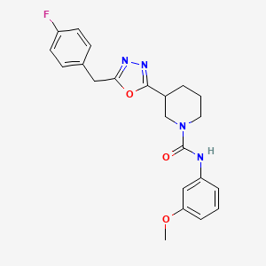 3-(5-(4-fluorobenzyl)-1,3,4-oxadiazol-2-yl)-N-(3-methoxyphenyl)piperidine-1-carboxamide