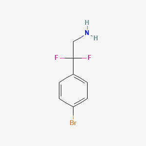 molecular formula C8H8BrF2N B2641471 2-(4-Bromophenyl)-2,2-difluoroethan-1-amine CAS No. 1378866-69-3