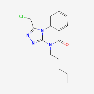 molecular formula C15H17ClN4O B2641502 1-(chloromethyl)-4-pentyl-4H,5H-[1,2,4]triazolo[4,3-a]quinazolin-5-one CAS No. 771499-33-3