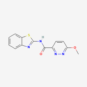 molecular formula C13H10N4O2S B2641505 N-(1,3-benzothiazol-2-yl)-6-methoxypyridazine-3-carboxamide CAS No. 1251565-32-8