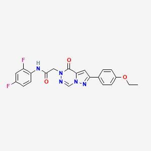 molecular formula C21H17F2N5O3 B2641507 N-(2,4-difluorophenyl)-2-(8-(4-ethoxyphenyl)-(oxo)pyrazolo[1,5-d][1,2,4]triazin-1-yl)acetamide CAS No. 1021079-22-0