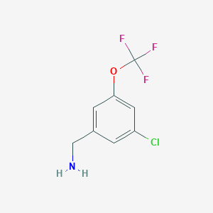 molecular formula C8H7ClF3NO B2641511 (3-Chloro-5-(trifluoromethoxy)phenyl)methanamine CAS No. 916210-68-9