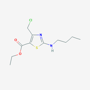 molecular formula C11H17ClN2O2S B2641571 Ethyl 2-(butylamino)-4-(chloromethyl)-1,3-thiazole-5-carboxylate CAS No. 937598-26-0
