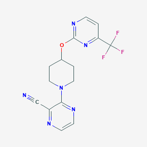 3-[4-[4-(Trifluoromethyl)pyrimidin-2-yl]oxypiperidin-1-yl]pyrazine-2-carbonitrile