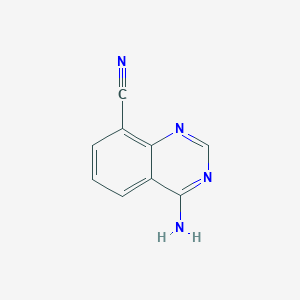 molecular formula C9H6N4 B2641578 4-Aminoquinazoline-8-carbonitrile CAS No. 2288709-19-1