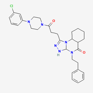 1-{3-[4-(3-chlorophenyl)piperazin-1-yl]-3-oxopropyl}-4-(2-phenylethyl)-4H,5H-[1,2,4]triazolo[4,3-a]quinazolin-5-one
