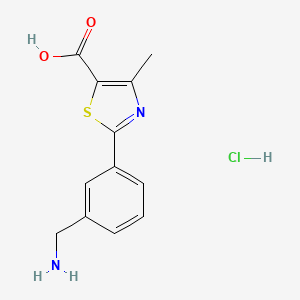 2-[3-(Aminomethyl)phenyl]-4-methyl-1,3-thiazole-5-carboxylic acid;hydrochloride