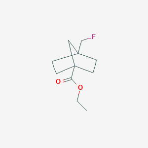 molecular formula C11H17FO2 B2641594 Ethyl 4-(fluoromethyl)bicyclo[2.2.1]heptane-1-carboxylate CAS No. 1350822-05-7