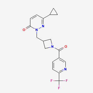6-Cyclopropyl-2-({1-[6-(trifluoromethyl)pyridine-3-carbonyl]azetidin-3-yl}methyl)-2,3-dihydropyridazin-3-one