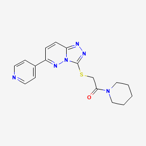 1-Piperidin-1-yl-2-[(6-pyridin-4-yl-[1,2,4]triazolo[4,3-b]pyridazin-3-yl)sulfanyl]ethanone