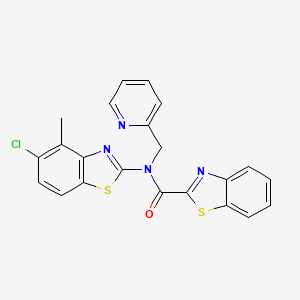 N-(5-chloro-4-methylbenzo[d]thiazol-2-yl)-N-(pyridin-2-ylmethyl)benzo[d]thiazole-2-carboxamide