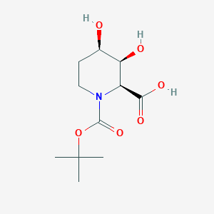 (2S,3S,4R)-3,4-Dihydroxy-1-[(2-methylpropan-2-yl)oxycarbonyl]piperidine-2-carboxylic acid