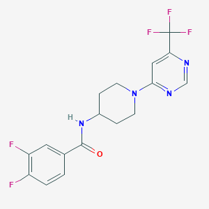 3,4-difluoro-N-{1-[6-(trifluoromethyl)-4-pyrimidinyl]-4-piperidyl}benzamide