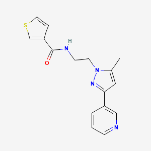 N-(2-(5-methyl-3-(pyridin-3-yl)-1H-pyrazol-1-yl)ethyl)thiophene-3-carboxamide