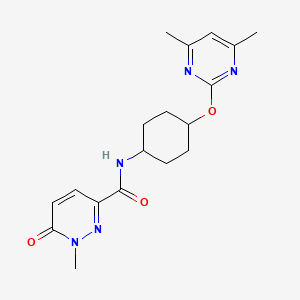 N-((1r,4r)-4-((4,6-dimethylpyrimidin-2-yl)oxy)cyclohexyl)-1-methyl-6-oxo-1,6-dihydropyridazine-3-carboxamide