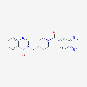 3-[[1-(Quinoxaline-6-carbonyl)piperidin-4-yl]methyl]quinazolin-4-one