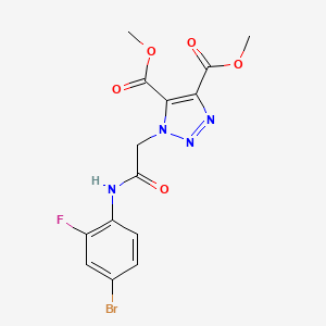 dimethyl 1-(2-((4-bromo-2-fluorophenyl)amino)-2-oxoethyl)-1H-1,2,3-triazole-4,5-dicarboxylate