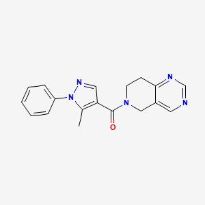 B2641612 (7,8-dihydropyrido[4,3-d]pyrimidin-6(5H)-yl)(5-methyl-1-phenyl-1H-pyrazol-4-yl)methanone CAS No. 1797874-96-4
