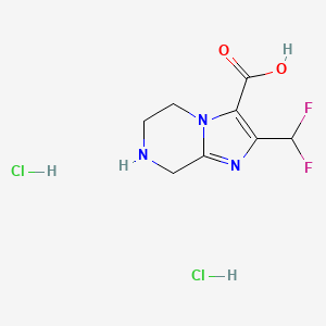 2-(difluoromethyl)-5H,6H,7H,8H-imidazo[1,2-a]pyrazine-3-carboxylic acid dihydrochloride