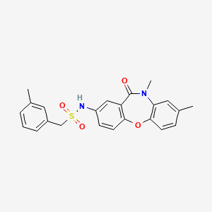 N-(8,10-dimethyl-11-oxo-10,11-dihydrodibenzo[b,f][1,4]oxazepin-2-yl)-1-(m-tolyl)methanesulfonamide