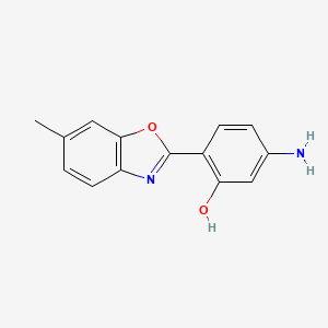 5-Amino-2-(6-methylbenzo[d]oxazol-2-yl)phenol