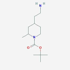 molecular formula C13H26N2O2 B2641670 tert-Butyl 4-(2-aminoethyl)-2-methylpiperidine-1-carboxylate CAS No. 1784045-77-7