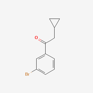 molecular formula C11H11BrO B2641675 1-(3-Bromophenyl)-2-cyclopropylethanone CAS No. 1370656-84-0