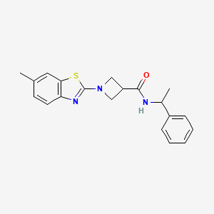 1-(6-methylbenzo[d]thiazol-2-yl)-N-(1-phenylethyl)azetidine-3-carboxamide