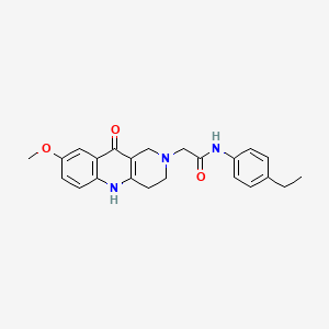 molecular formula C23H25N3O3 B2641695 N-(4-ethylphenyl)-2-(8-methoxy-10-oxo-3,4-dihydrobenzo[b][1,6]naphthyridin-2(1H,5H,10H)-yl)acetamide CAS No. 1251635-18-3