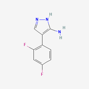 molecular formula C9H7F2N3 B2641698 4-(2,4-difluorophenyl)-1H-pyrazol-5-amine CAS No. 2091510-26-6