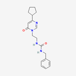 1-benzyl-3-(2-(4-cyclopentyl-6-oxopyrimidin-1(6H)-yl)ethyl)urea